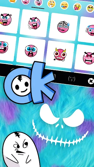 Fluffy Blue Monster Keyboard B Screenshot 2
