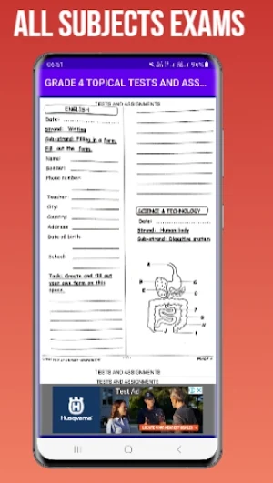 Grade 4 Subjects Topical Tests Screenshot 2