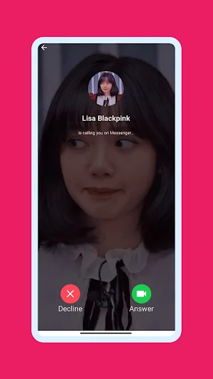 Fake Call - Lisa Blackpink Screenshot 1