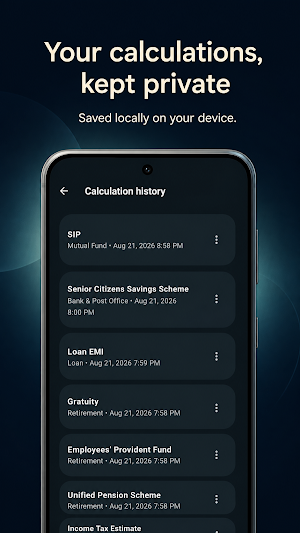 1Finity: SIP EMI FD Calculator Screenshot 3