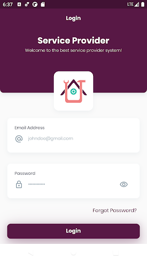 qHome Service Provider Vendor Screenshot 1