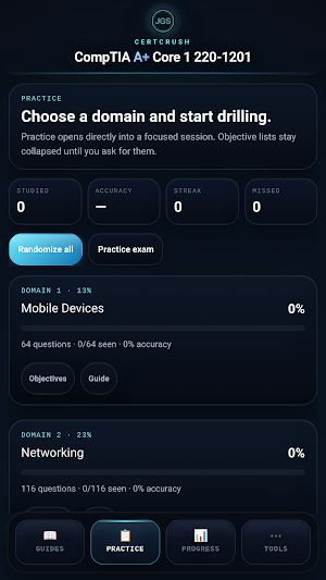 CertCrush: A+ Core 1 220-1201 Screenshot 2