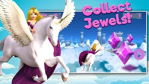 Princess Unicorn Sky World Run Screenshot 3