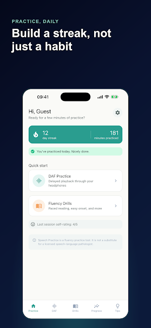 Stuttering Speech Practice DAF Screenshot 0