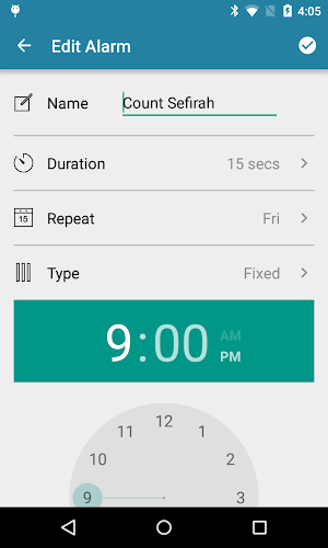 Shabbos Clock Screenshot 2