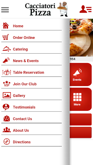 Cacciatori Pizza Screenshot 1