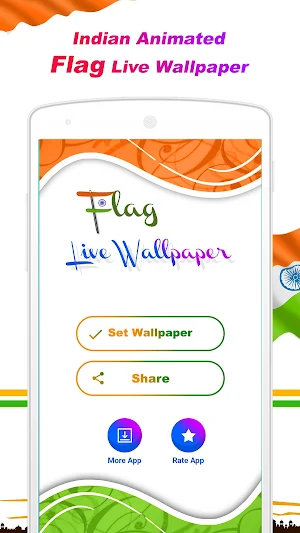 Indian Flag Live Wallpaper - Independence Day Screenshot 3