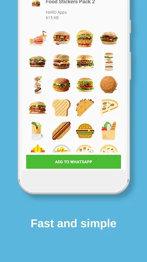 Food Stickers For WhatsApp  (WAStickers) Screenshot 1