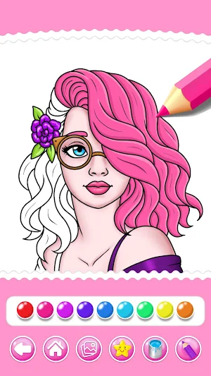 Hairstyle Coloring Book Screenshot 2