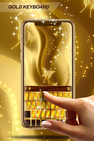 Free 2020 Gold Keyboard screenshot 4