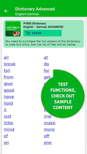 PONS Dictionary Library - Offline Translator Screenshot 3