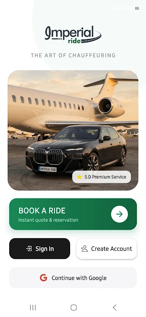 Imperial Ride - Chauffeur App Screenshot 0