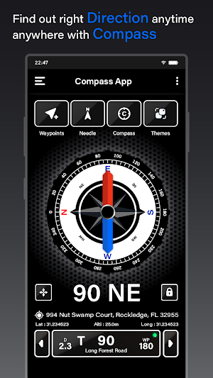 Locked Location Path Compass Screenshot 0