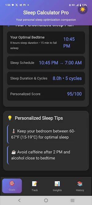 Sleep Calculator Pro Screenshot 2