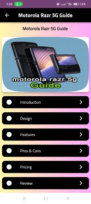 motorola razr 5g guide Screenshot 0