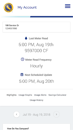 California Water Service Screenshot 2