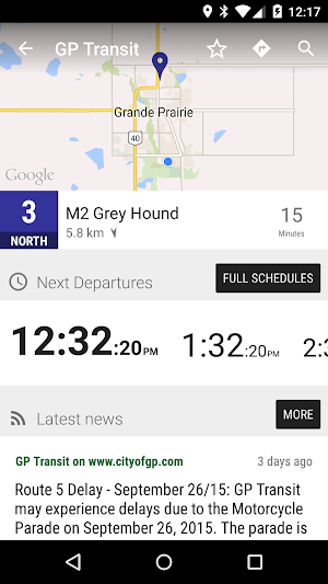 Grande Prairie Transit Bus - MonTransit Screenshot 1