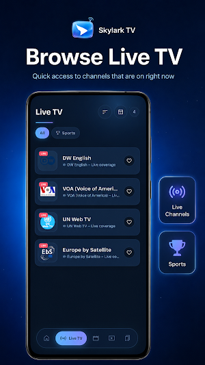 Skylark TV: IPTV Player Screenshot 1