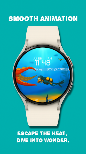 Summer Dive Watch Face Screenshot 1