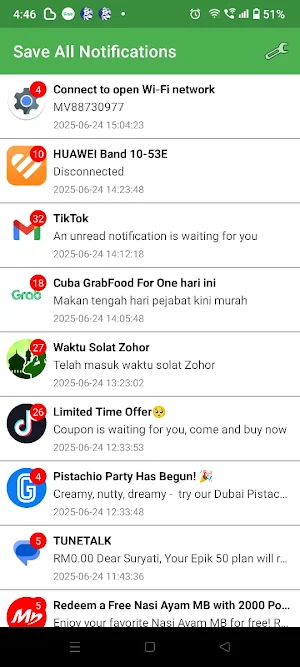 Save Notification History Log Screenshot 0