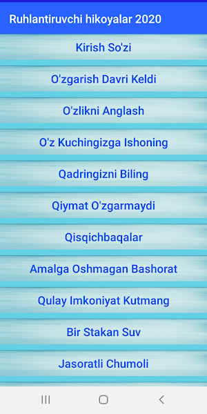 Ruhlantiruvchi hikoyalar 2020 Screenshot 0