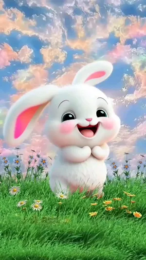 Cute Rabbit Wallpaper Screenshot 1