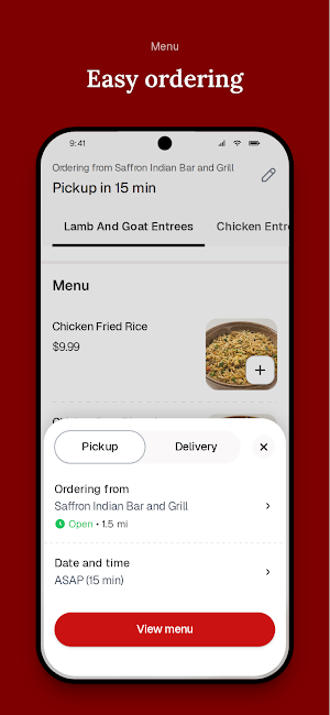 Saffron Indian Bar and Grill Screenshot 2