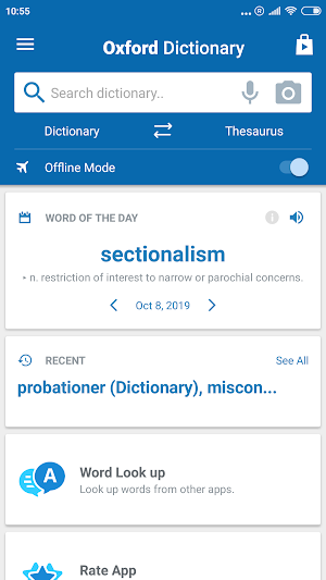 Concise Oxford English Dictionary & Thesaurus Screenshot 2