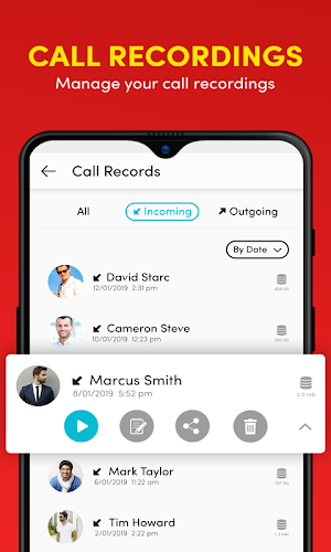 Auto Call, Audio, Sound, Voice Recorder & Editor Screenshot 1