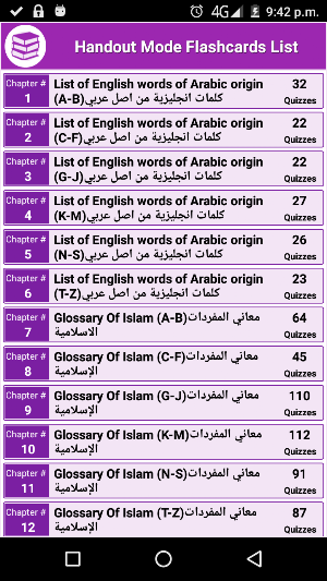 English Words of Arabic origin Screenshot 1
