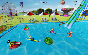 Stickman Water Slide: Theme Park Fun Screenshot 1