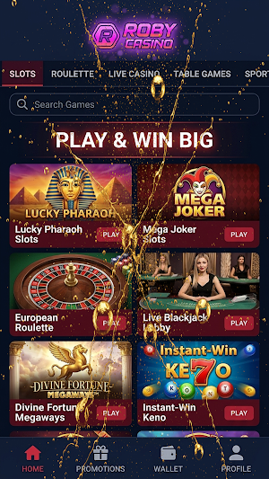 Roby Casino Screenshot 1