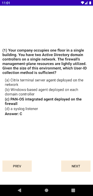 PCNSE Exam Practice Question Screenshot 1