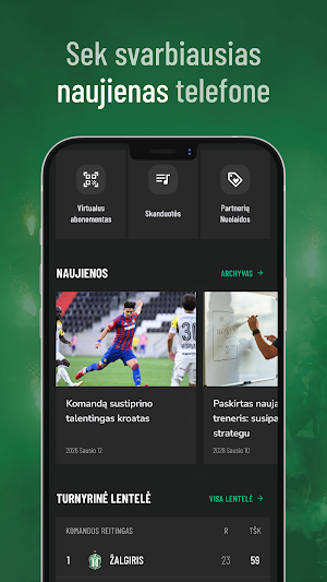 FK ŽALGIRIS Screenshot 1