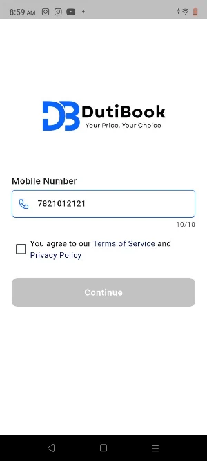 DutiBook Partner Screenshot 1