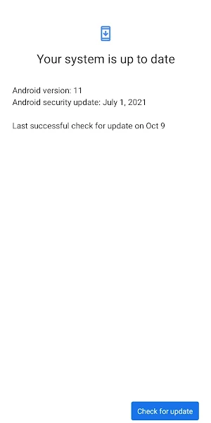 check phone updates Screenshot 1