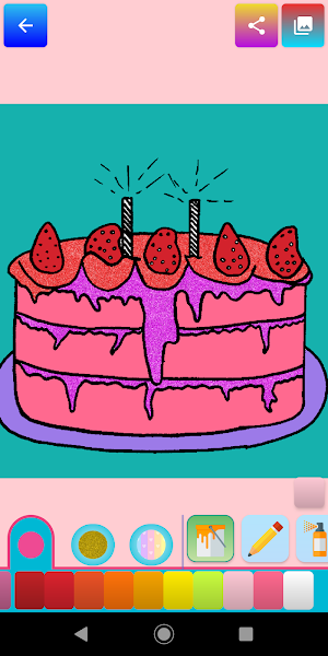 Birthday Coloring for Kids Screenshot 1