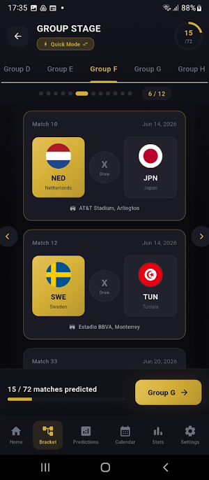 World Cup Bracket 2026 Screenshot 2