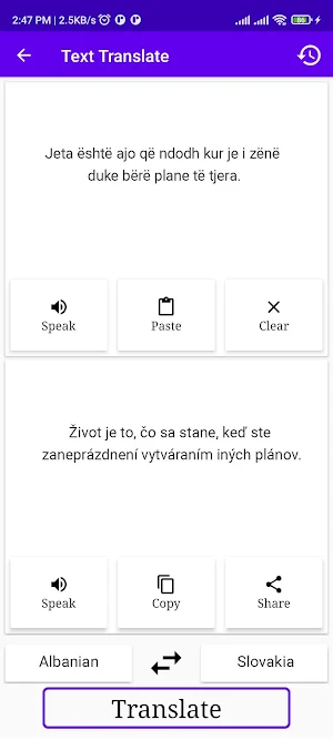 Albanian Slovakia Translator Screenshot 1