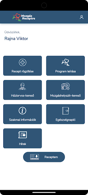Mozgás Receptre Screenshot 1