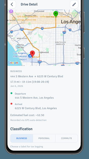 AutoMiles: Mileage Tracker Screenshot 2