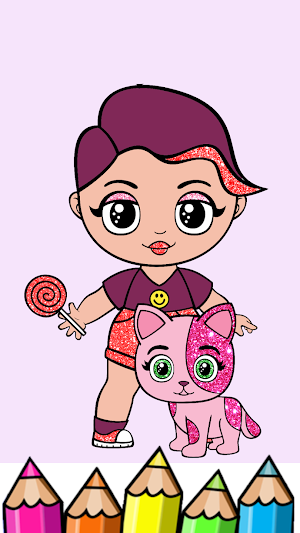 Megan Doll Coloring Game Screenshot 3