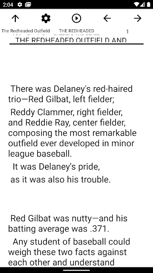 Book, The Redheaded Outfield a Screenshot 1