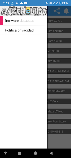 Andronautico (firmware Database, roms) Screenshot 2
