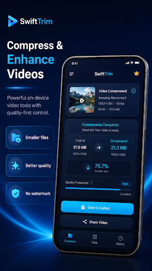 SwiftTrim: Video Compressor Screenshot 0