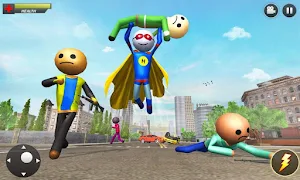 Flying Hero Stickman : Stickman Rope Hero Games Screenshot 0