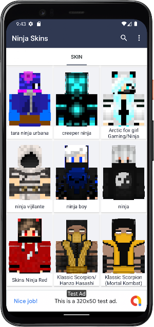 Ninja Skins for Minecraft PE Screenshot 0