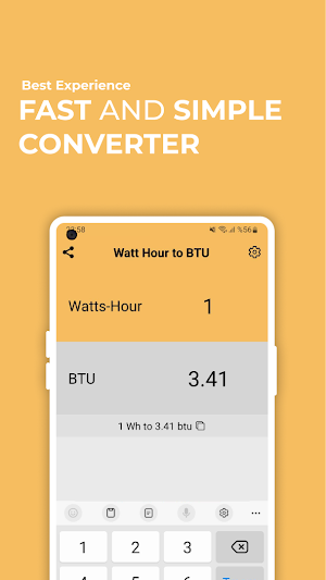 Watts Hour to BTU Converter Screenshot 0