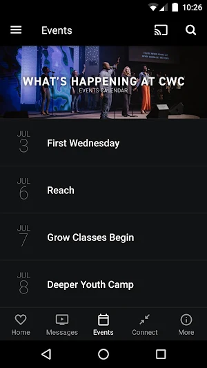 CWC App Screenshot 2