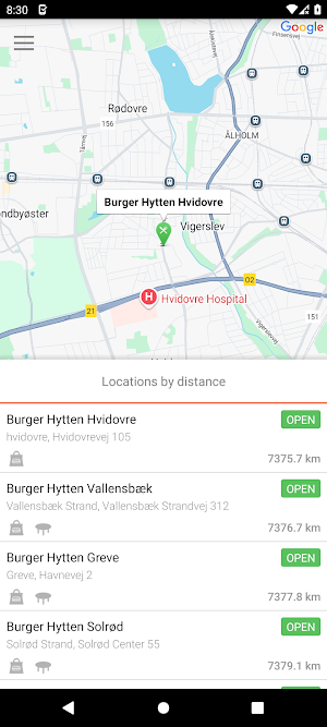 Burger Hytten - Afdelinger Screenshot 1